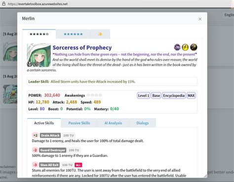 evertale tool|Index [evertaletoolbox.azurewebsites.net].